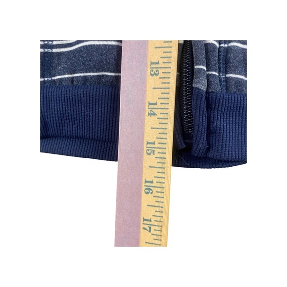 7 For All Mankind Kids Blue White Stripe Zip Up Hoodie 3T - Picture 3 of 6